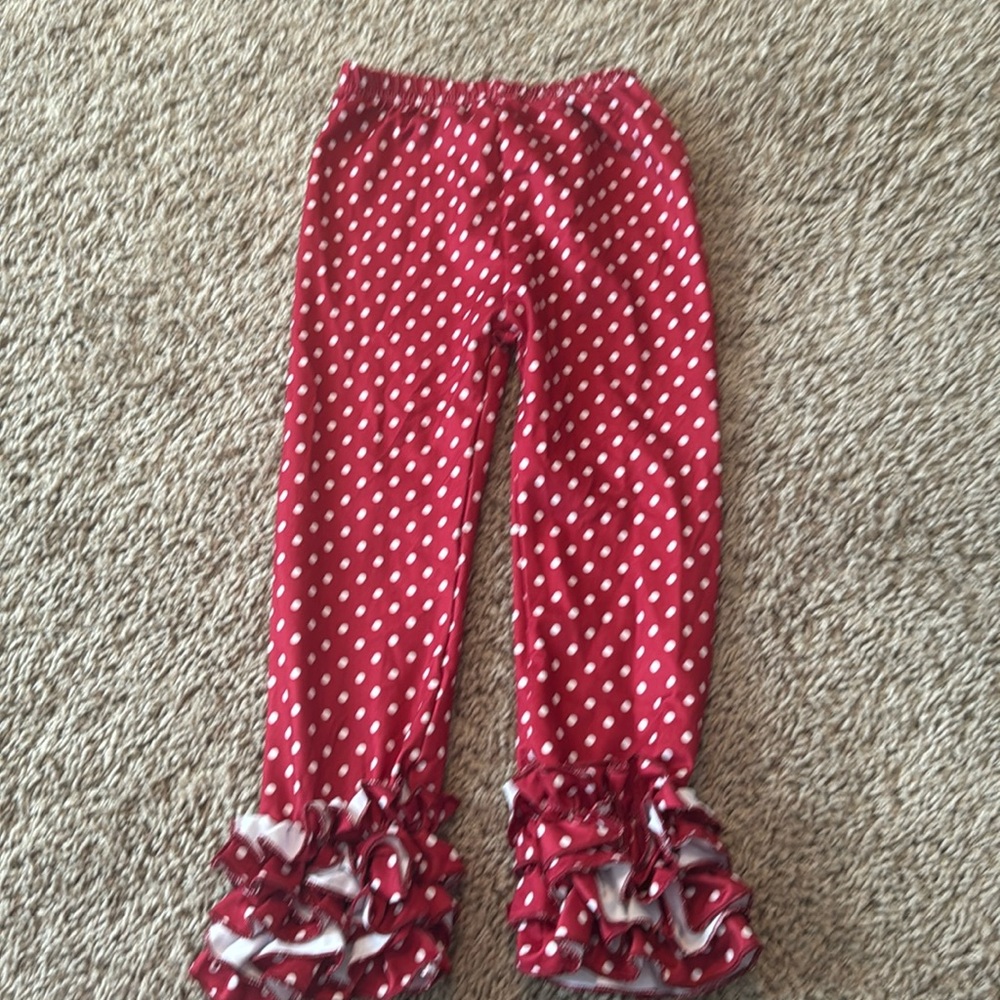 Polkadot ruffle pants